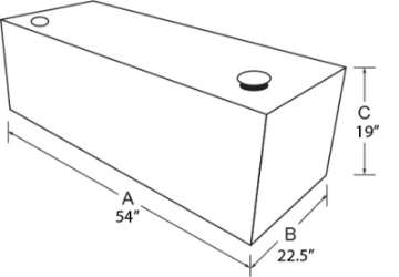 Picture of Tradesman Aluminum Rectangular Liquid Storage Tank 98 Gallon Capacity - Brite