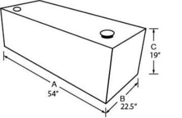 Picture of Tradesman Aluminum Rectangular Liquid Storage Tank 98 Gallon Capacity - Black