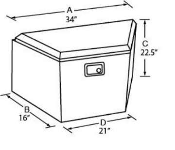 Picture of Tradesman Aluminum Trailer Tongue Storage Box 21in- - Black