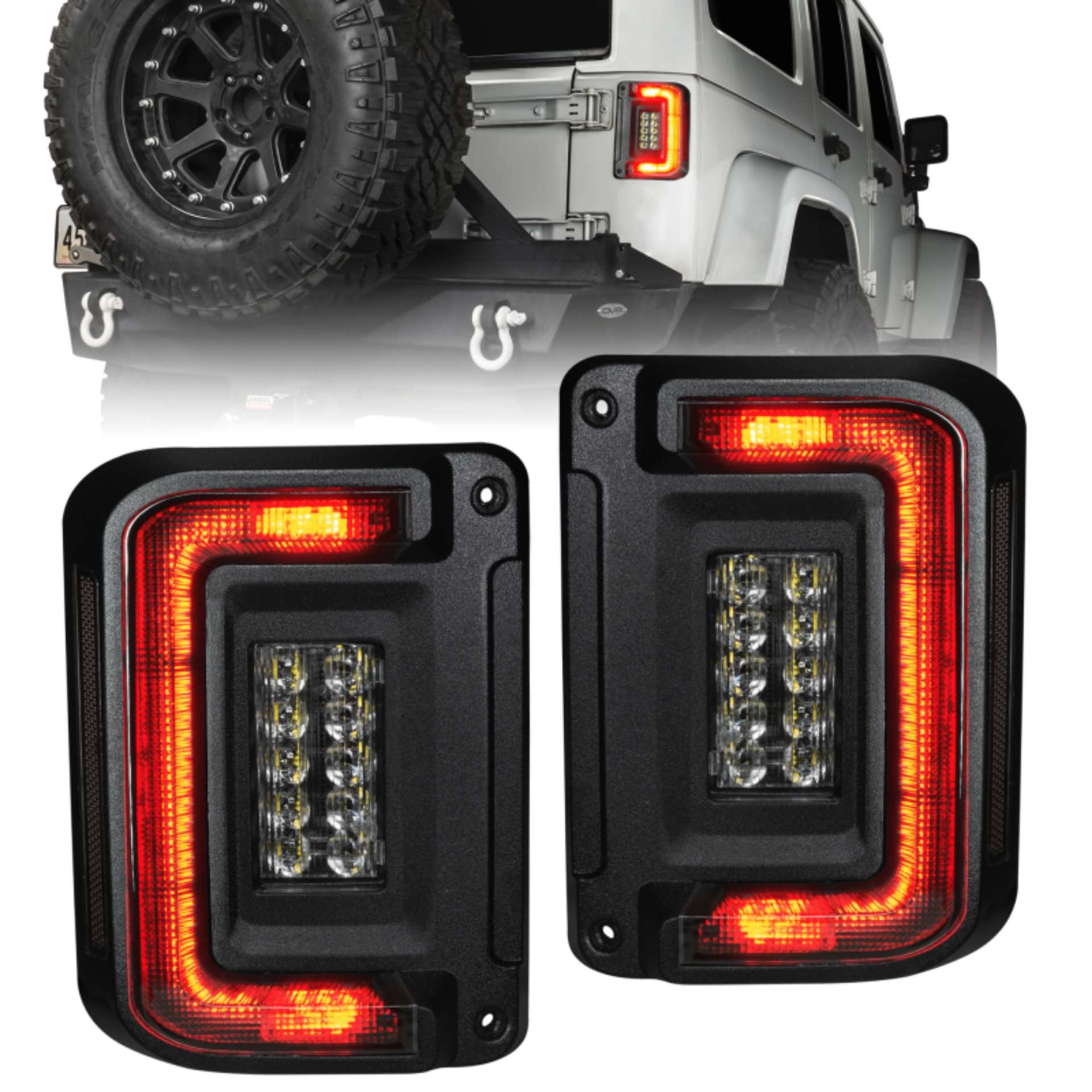 Picture of Oracle 07-17 Jeep Wrangler JK Flush Mount LED Tail Lights - Tinted SEE WARRANTY