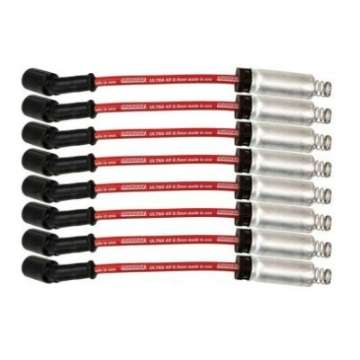 Picture of Moroso GM LS-LT 8-5mm Ultra 40 9-75in Long Wire Set w-Alum Heatshield - Red