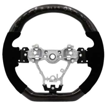 Picture of BLOX Racing 15-21 Subaru Carbon-Alcantara Steering Wheel Black Stitching