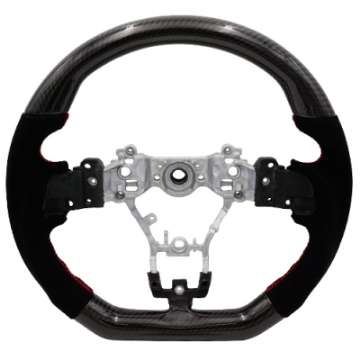 Picture of BLOX Racing 15-21 Subaru Carbon-Alcantara Steering Wheel Red Stitching