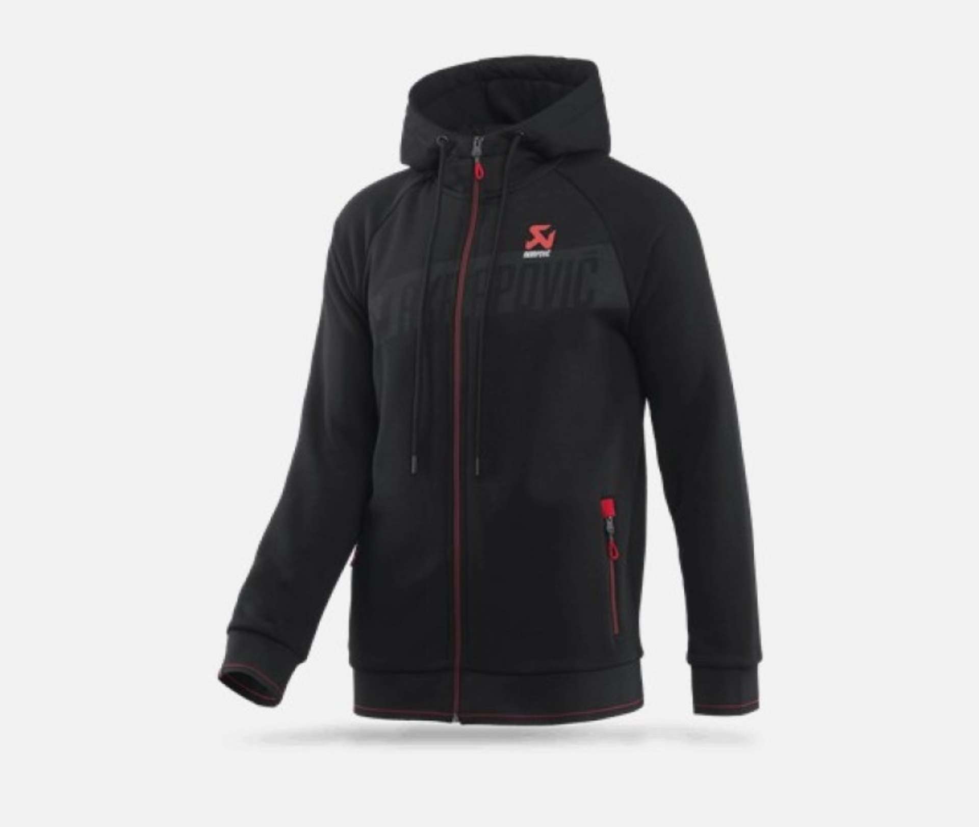 Picture of Akrapovic Mens Corpo Zip Hoodie Black - Large