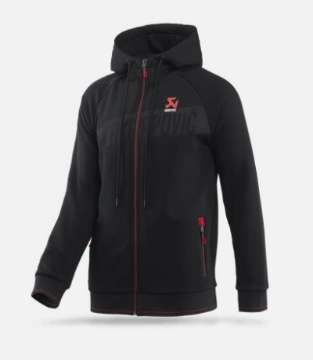 Picture of Akrapovic Mens Corpo Zip Hoodie Black - XL