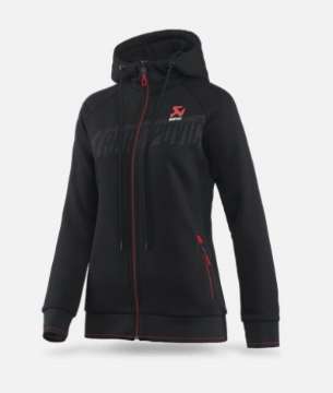 Picture of Akrapovic Womens Corpo Zip Hoodie Black - XL