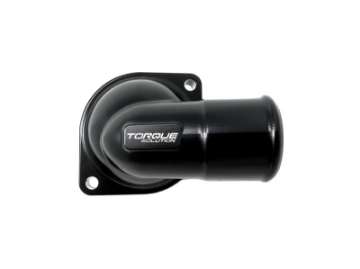 Picture of Torque Solution 02-14 Subaru WRX - 04-21 Subaru STI Billet Thermostat Housing - Black Anodized