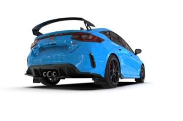 Picture of Rally Armor 23-24 Honda Civic Type R Black Mud Flap Light Blue Logo