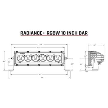 Picture of Rigid Industries Radiance+ 10in- RGBW Light Bar