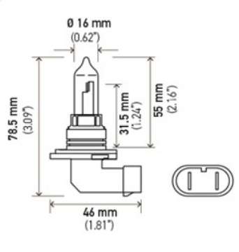 Picture of Hella 9005-HB3 12V 100W P20d T4 Halogen Bulb