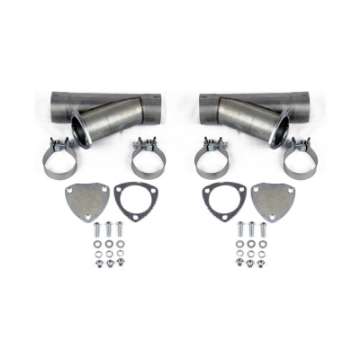 Picture of Granatelli 2-5in Aluminized Mild Steel Manual Dual Exhaust Cutout w-Slip Fit & Band Clamps