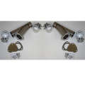 Picture of Granatelli 2-0in Stainless Steel Manual Dual Exhaust Cutout Kit w-Slip Fit Band Clamp