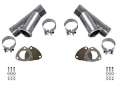 Picture of Granatelli 3-0in Stainless Steel Manual Dual Exhaust Cutout Kit w-Slip Fit & Band Clamp