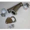 Picture of Granatelli 5-0in Stainless Steel Manual Exhaust Cutout Kit w-Slip Fit-Band Clamp