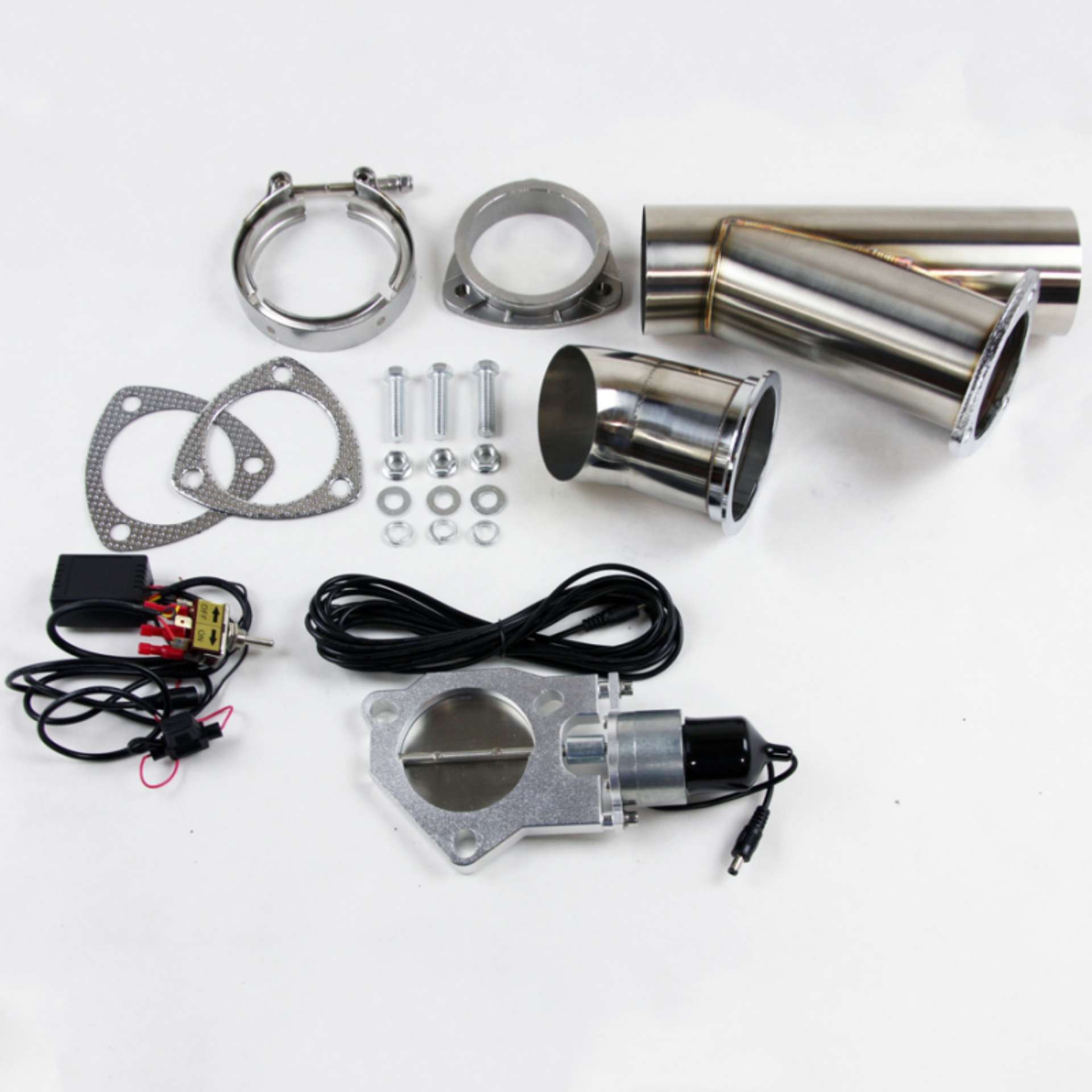 Picture of Granatelli 3-0in Stainless Steel Electronic Exhaust Cutout