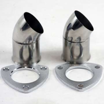 Picture of Granatelli 3-0in 304SS Turn Down w-3-Bolt Flange & Gaskets Pair