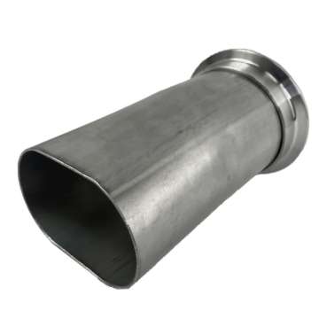 Picture of Granatelli 3-0in Round to 3-0in Oval Exhaust Adapter w-V-Band