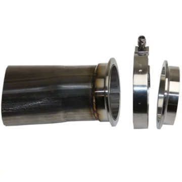 Picture of Granatelli 3in Round to 3in Oval Exhaust Pipe Adapter w-V-Band Connection