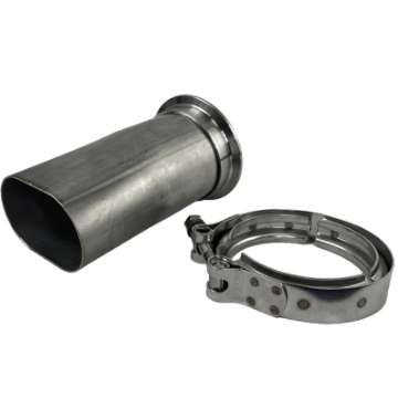 Picture of Granatelli 3in Round to 3in Oval Exhaust Pipe Adapter w-V-Band Connection