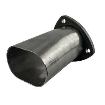 Picture of Granatelli 3-0in Round to 3-0in Oval Exhaust Adapter w-Floating 3 Bolt Header Flange