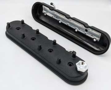 Picture of Granatelli 96-22 GM LS Tall Valve Cover w-Angled Coil Mounts - Black Wrinkle Pair