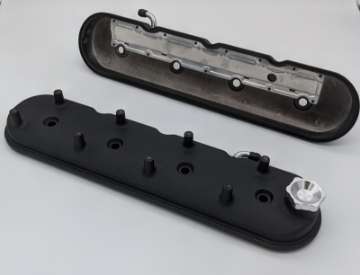 Picture of Granatelli 96-22 GM LS Standard Hieght Valve Cover w-Angled Coil Mount - Blk Wrinkle Pair