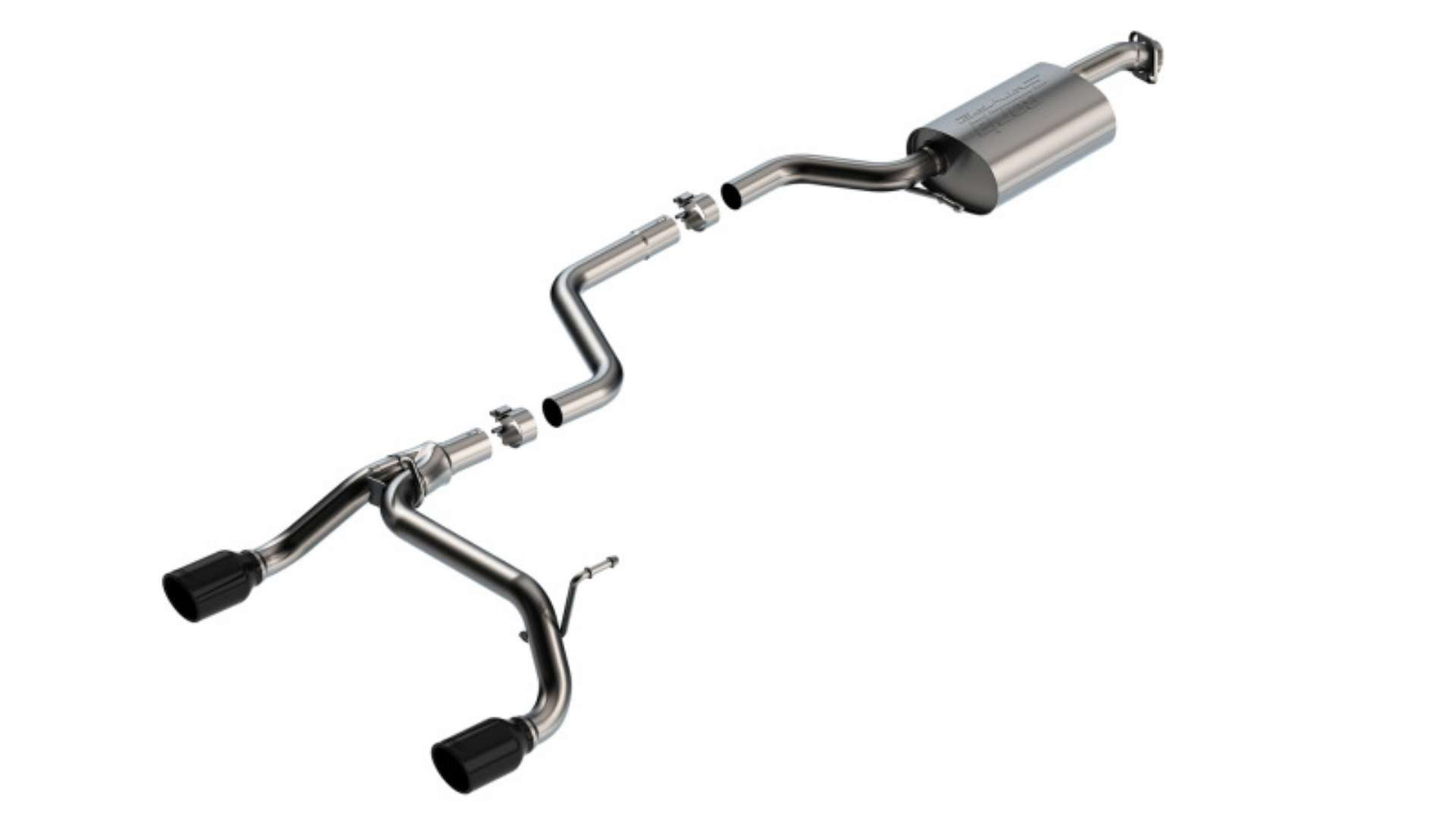 Picture of Borla 18-23 Suzuki Jimny 1-4L AT-MT 4WD 2DR 2in S-Type Catback Exhaust - Black Chrome Tips