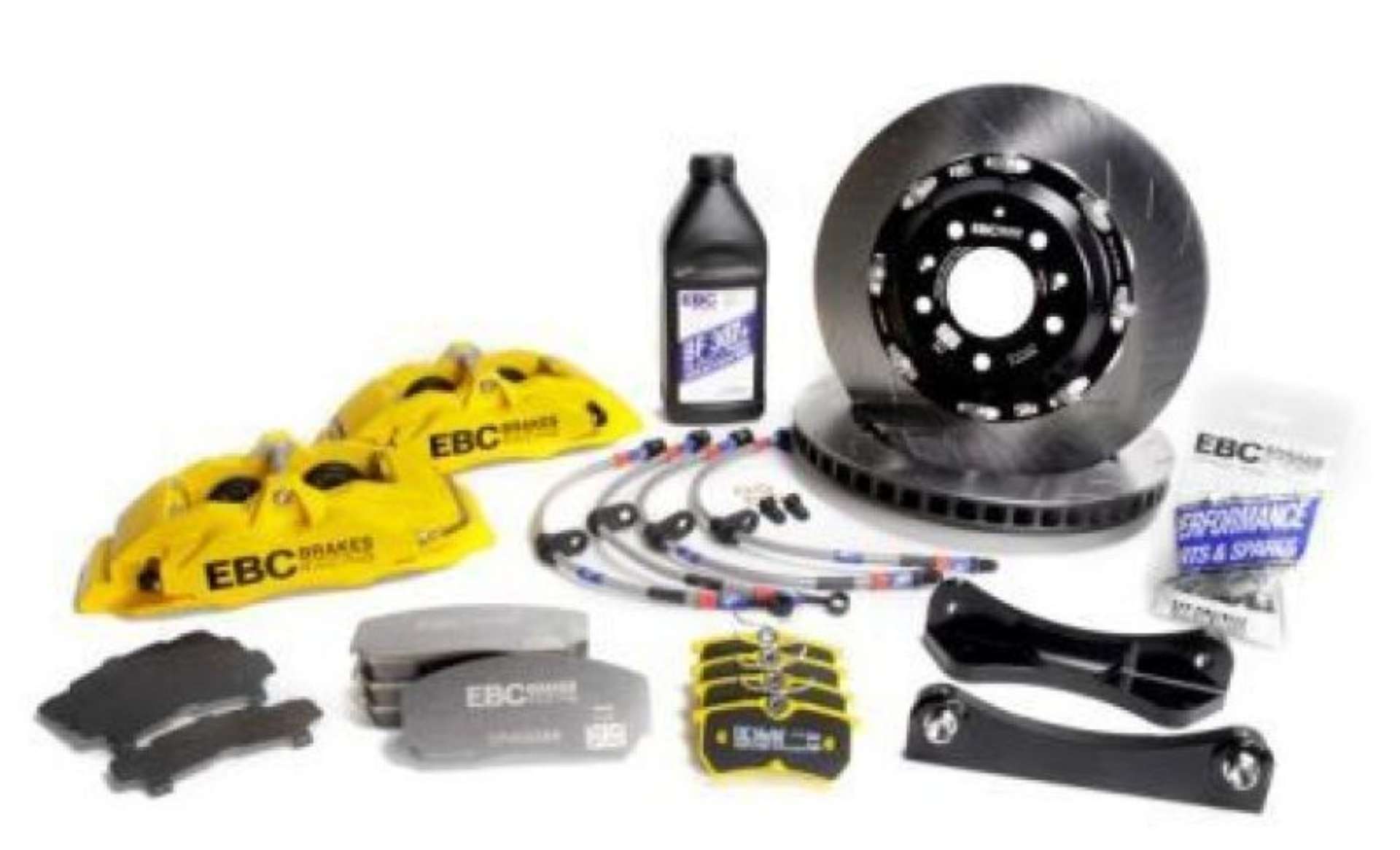 Picture of EBC Racing 01-13 Mini Cooper S R53-R56 1-6L Yellow Apollo-4 Calipers 330mm Rotor Front Big Brake Kit