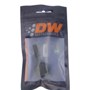 Picture of DeatschWerks 8AN Female Flare Swivel to 5-16in Male EFI Quick Disconnect - Anodized Matte Black