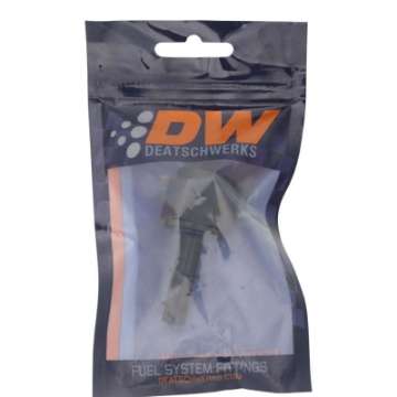 Picture of DeatschWerks 10AN Female Flare Swivel to 3-8in Male EFI Quick Disconnect - Anodized Matte Black