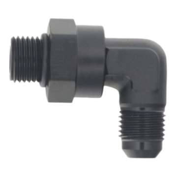 Picture of DeatschWerks 6AN ORB Male Swivel to 90-Degree 6AN Male Flare - Anodized Matte Black