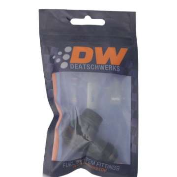 Picture of DeatschWerks 8AN ORB Male to 8AN Male Flare Low Profile 90-Degree Swivel - Anodized Matte Black