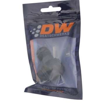 Picture of DeatschWerks 10AN ORB Male to 10AN Male Flare Low Profile 90-Degree Swivel - Anodized Matte Black