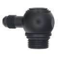 Picture of DeatschWerks 10AN ORB Male to 6AN Male Flare Low Profile 90-Degree Swivel - Anodized Matte Black