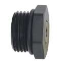 Picture of DeatschWerks 8AN ORB Male Plug Fitting with 1-8in NPT Gauge Port - Anodized Matte Black