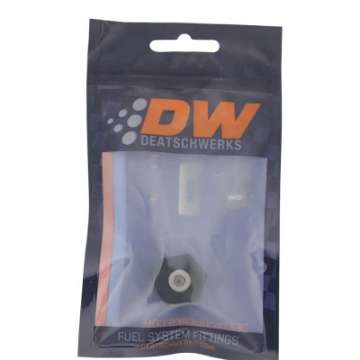 Picture of DeatschWerks 8AN ORB Male Plug Fitting with 1-8in NPT Gauge Port - Anodized Matte Black