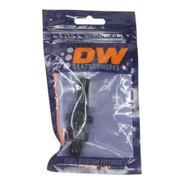 Picture of DeatschWerks 6AN Male Flare to Straight 3-8in Single Hose Barb - Anodized Matte Black