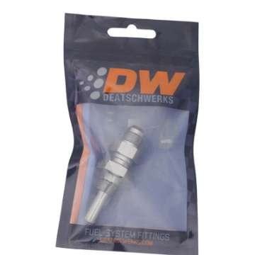 Picture of DeatschWerks 6AN Male Flare to Straight 5-16in Single Hose Barb - Anodized DW Titanium