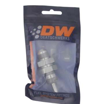 Picture of DeatschWerks 8AN Male Flare to Straight 5-16in Single Hose Barb - Anodized DW Titanium