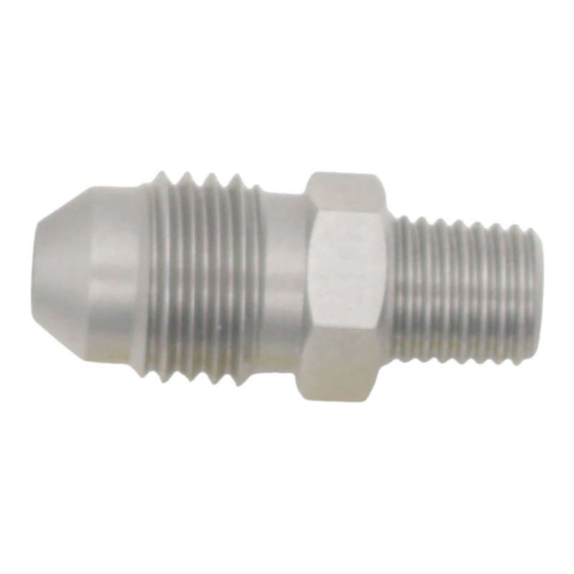 Picture of DeatschWerks 4AN Male Flare to 1-16in NPT Male - Anodized Stainless Steel