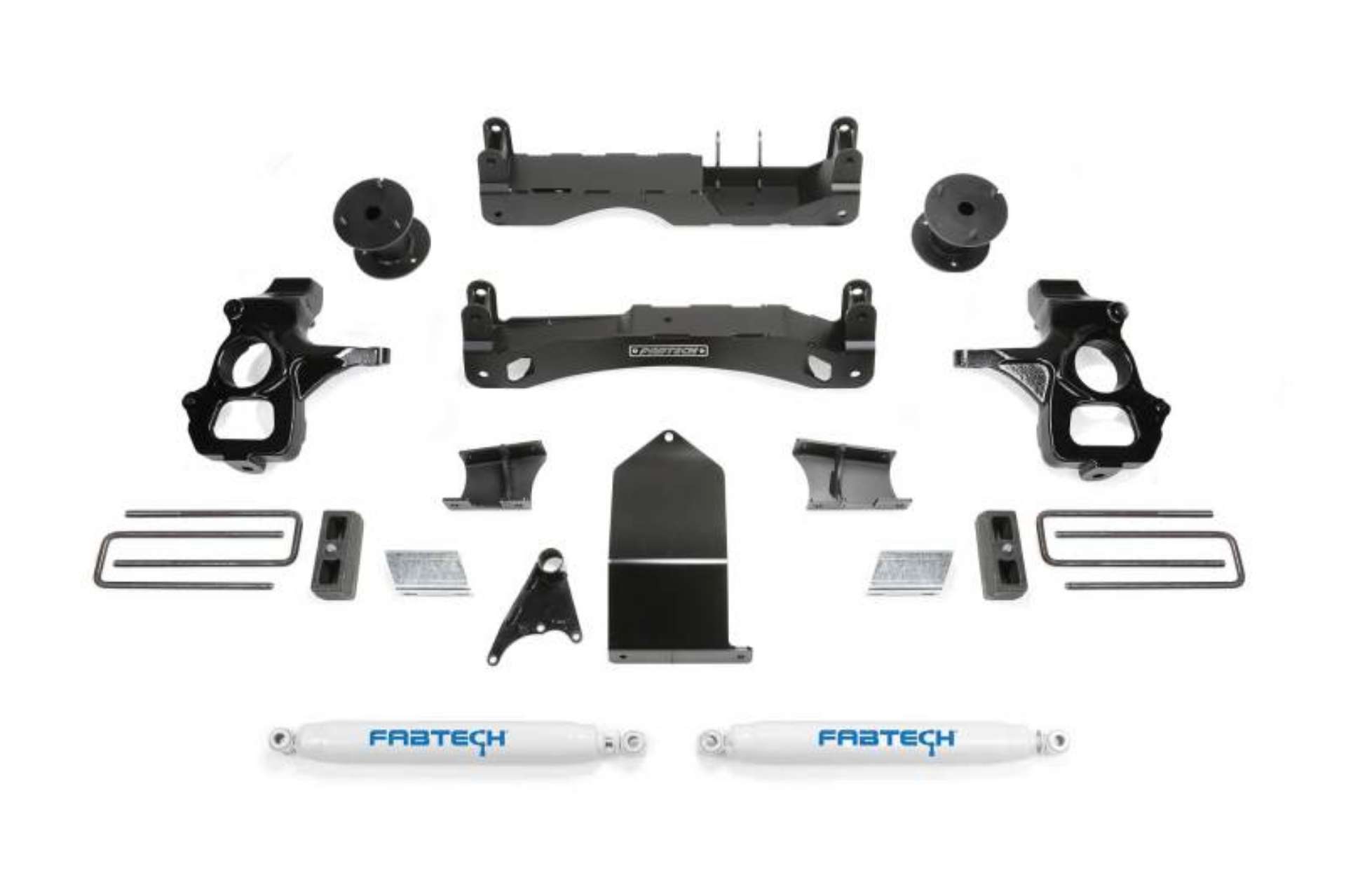 Picture of Fabtech 14-18 GM C-K1500 P-U w-oE Alm Or Stmp Stl UCA 4in Basic Sys w-Perf Shks