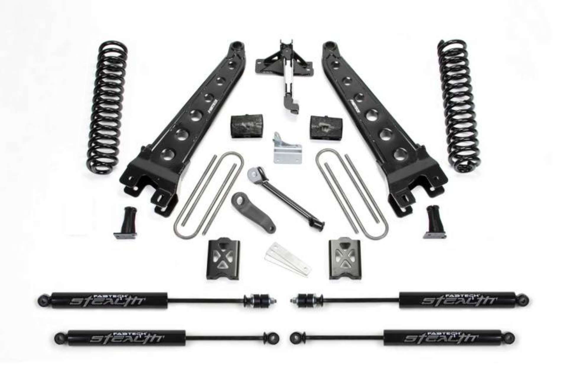 Picture of Fabtech 05-07 Ford F250 4WD w-o Factory Overload 6in Rad Arm Sys w-Coils & Stealth