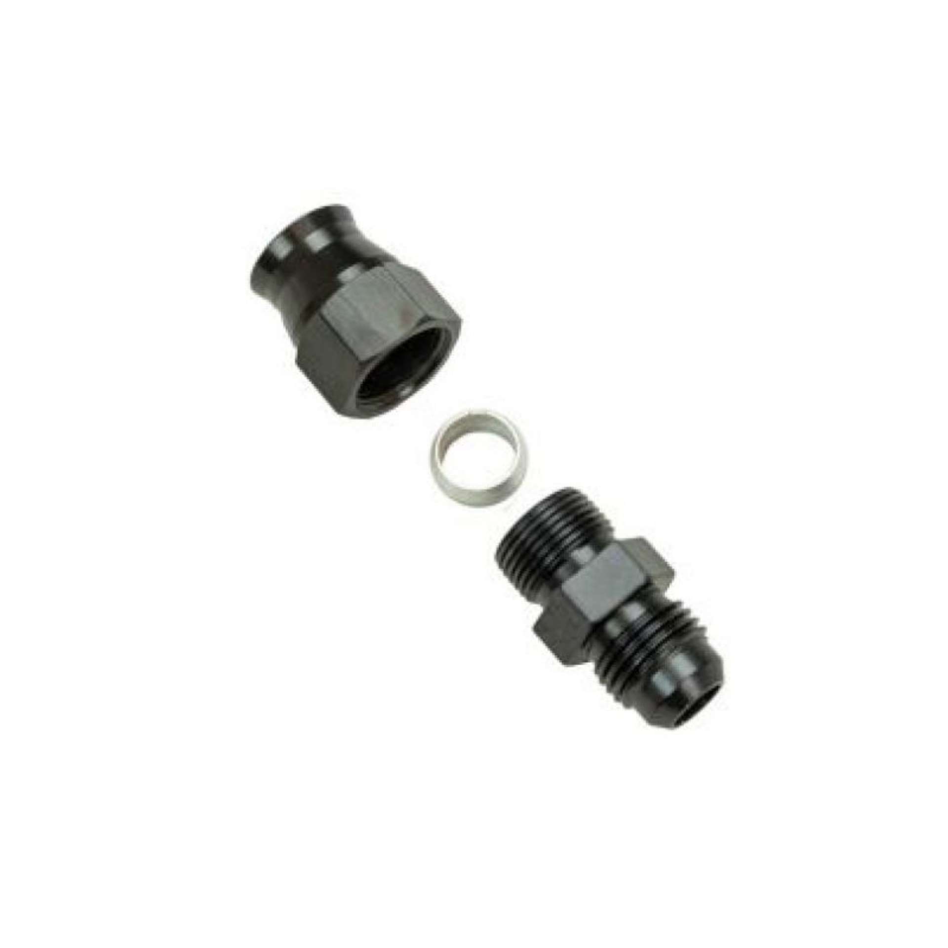 Picture of Moroso Aluminum Fitting Adapter 6AN Male to 3-8in Tube Compression - Black