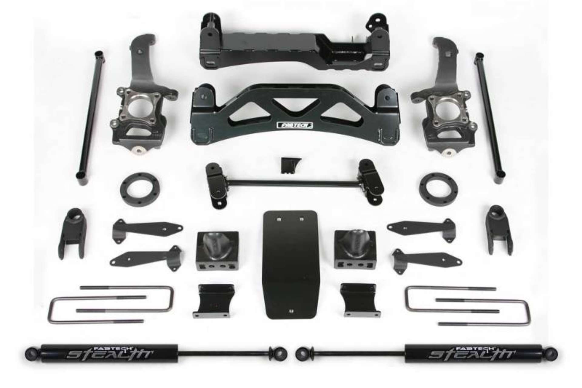 Picture of Fabtech 04-08 Ford F150 4WD V8 Only 6in Basic Sys w-Frt Shk Extns & Stealth Rr