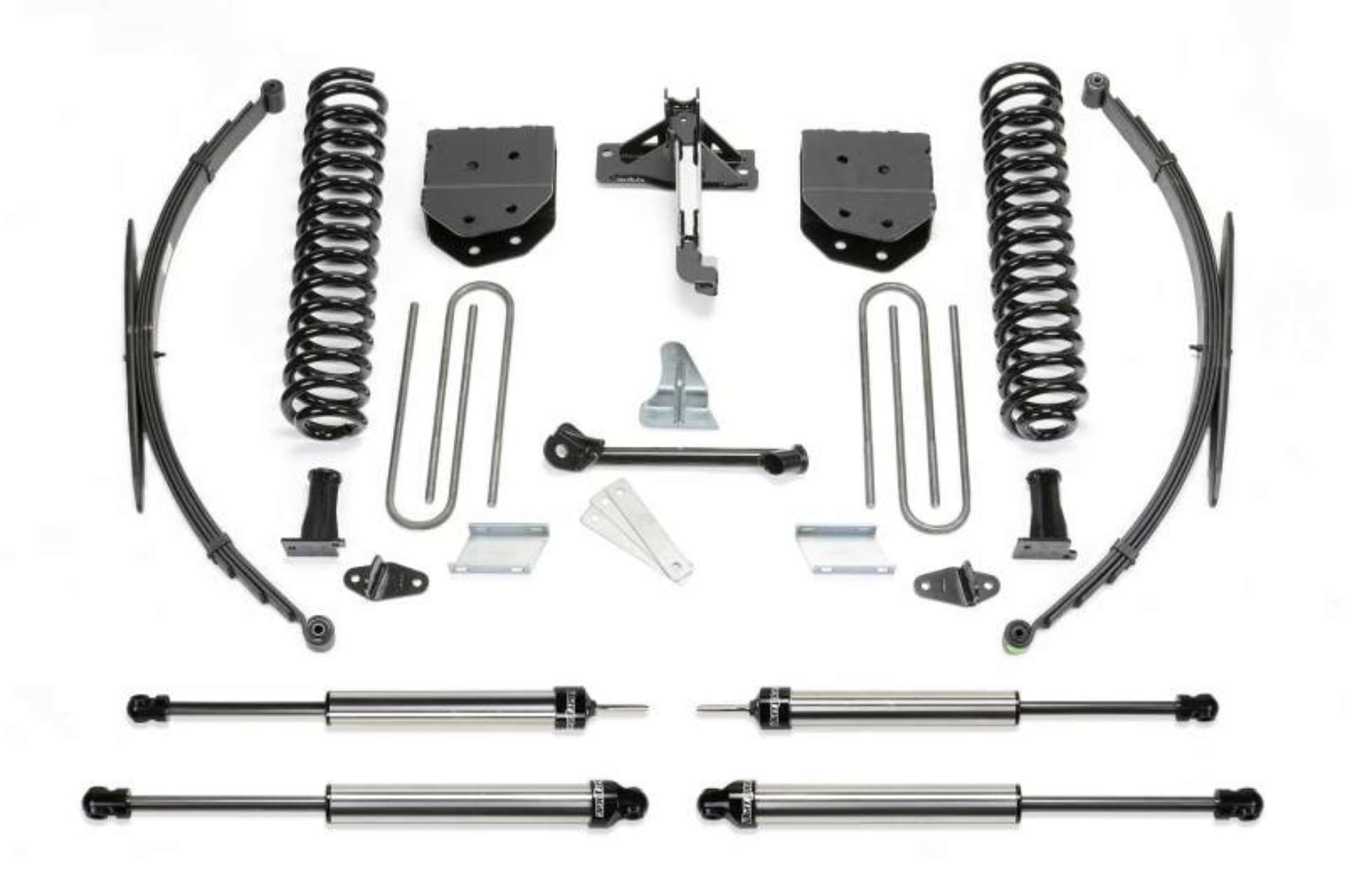 Picture of Fabtech 08-16 Ford F250-350 4WD 8in Basic Sys w-Dlss Shks & Rr Leaf Sprngs