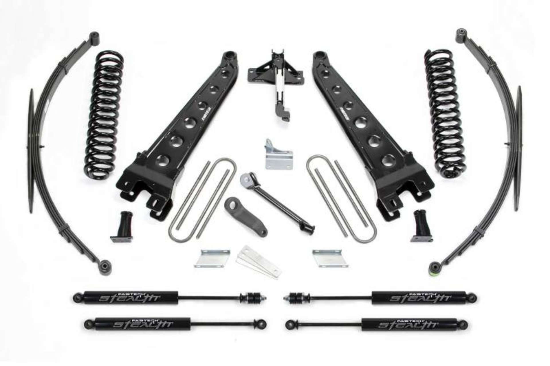 Picture of Fabtech 08-16 Ford F250-350 4WD 8in Rad Arm Sys w-Coils & Rr Lf Sprngs & Stealth