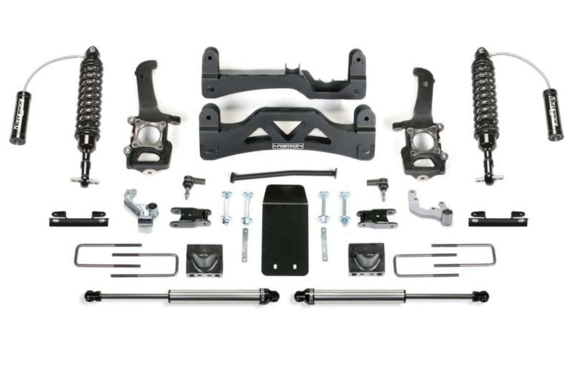 Picture of Fabtech 2014 Ford F150 4WD 6in Perf Sys w-Dlss 2-5 C-O Resi & Rr Dlss