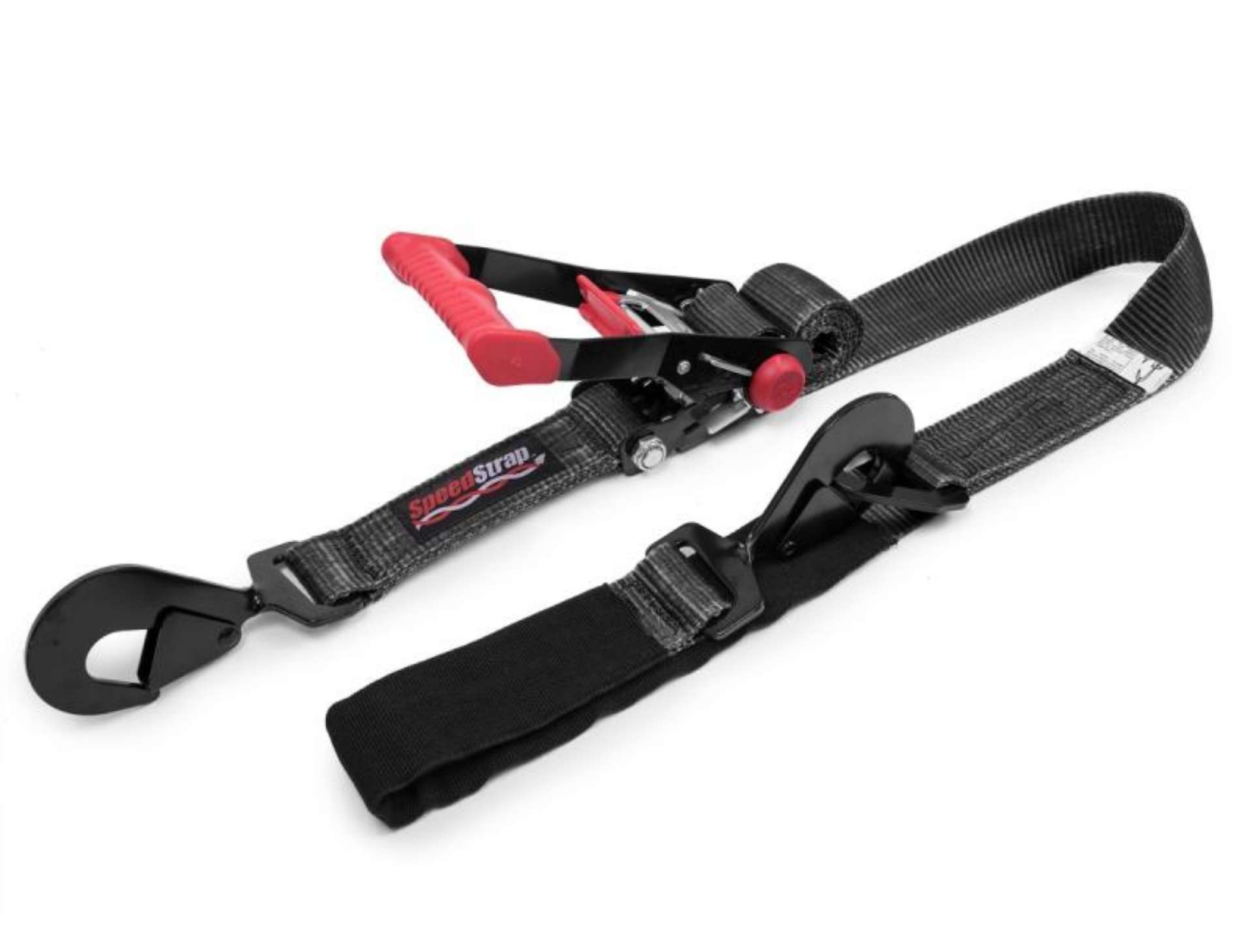 Picture of SpeedStrap 2In x 8Ft Ratchet Tie Down w- Twisted Snap Hooks & Axle Strap Combo - Black