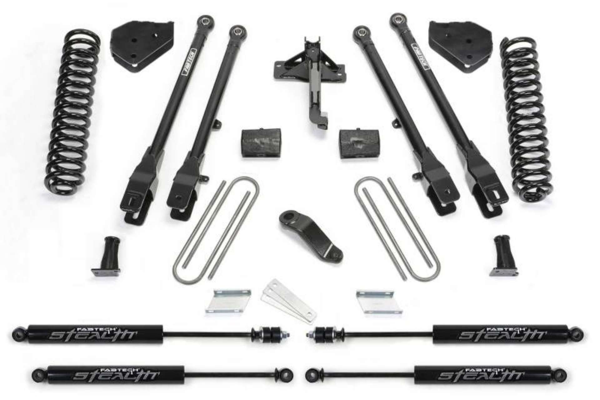 Picture of Fabtech 17-21 Ford F250-F350 4WD Diesel 4in 4Link Sys w-Coils & Stealth