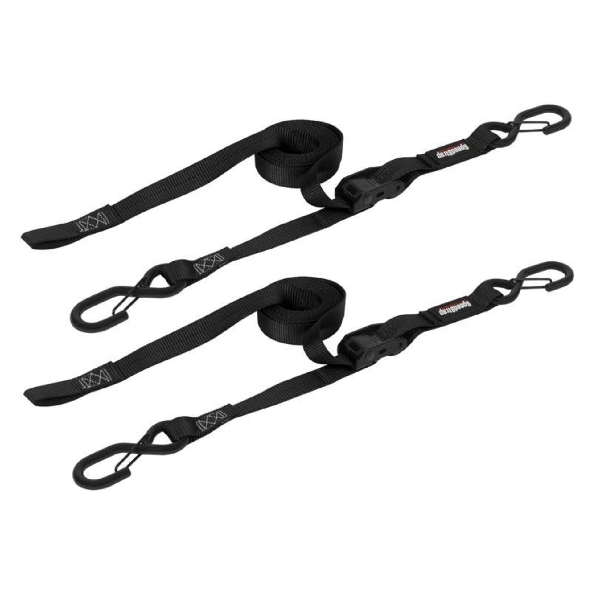 Picture of SpeedStrap 1In x 10Ft CAM-Lock Tie Down w- Snap FtSFt Hooks 2 Pack - Black